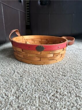 Beautiful Peterboro Basket Co Woven Wood Basket